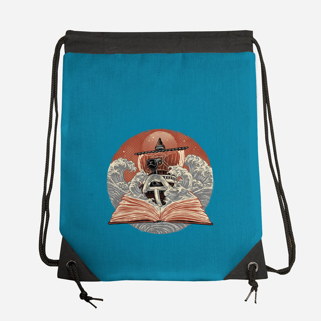 Tidal Pages-None-Drawstring-Bag-glitchygorilla