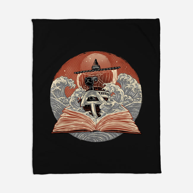 Tidal Pages-None-Fleece-Blanket-glitchygorilla