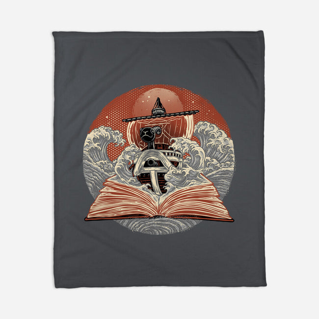 Tidal Pages-None-Fleece-Blanket-glitchygorilla