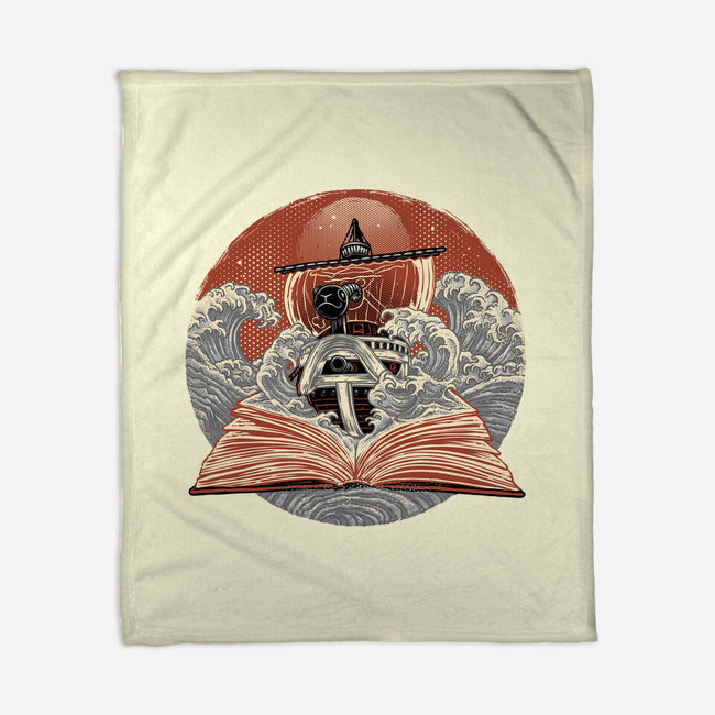 Tidal Pages-None-Fleece-Blanket-glitchygorilla