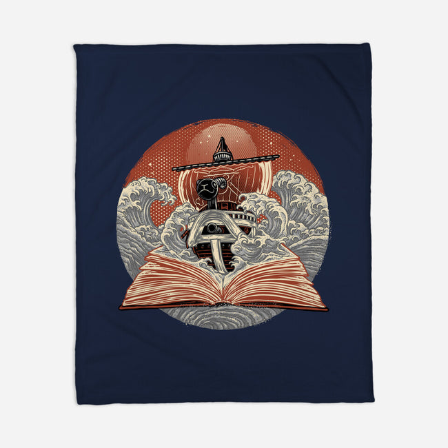 Tidal Pages-None-Fleece-Blanket-glitchygorilla