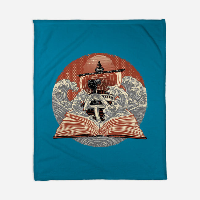 Tidal Pages-None-Fleece-Blanket-glitchygorilla
