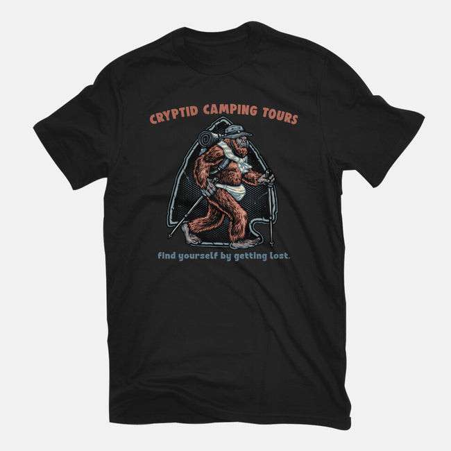Cryptid Camping Tours-Womens-Basic-Tee-glitchygorilla