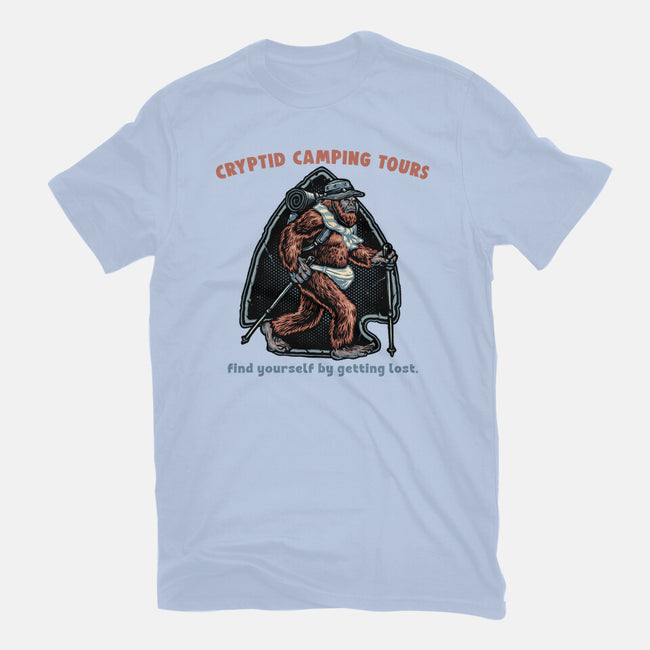 Cryptid Camping Tours-Mens-Basic-Tee-glitchygorilla