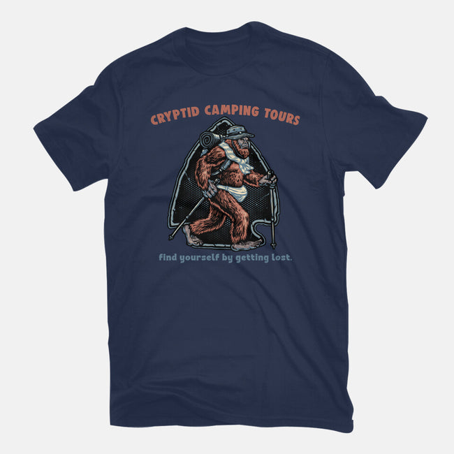 Cryptid Camping Tours-Womens-Basic-Tee-glitchygorilla
