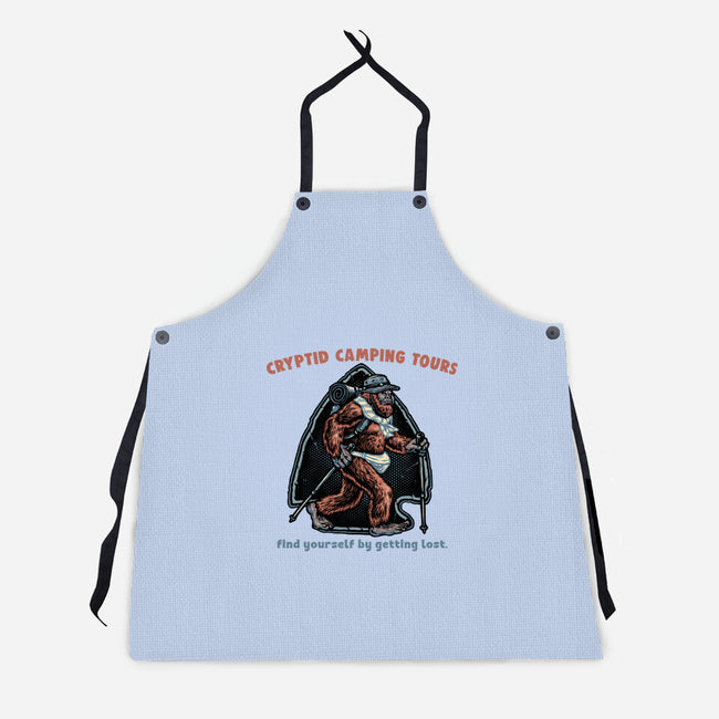 Cryptid Camping Tours-Unisex-Kitchen-Apron-glitchygorilla