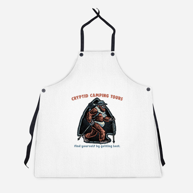 Cryptid Camping Tours-Unisex-Kitchen-Apron-glitchygorilla