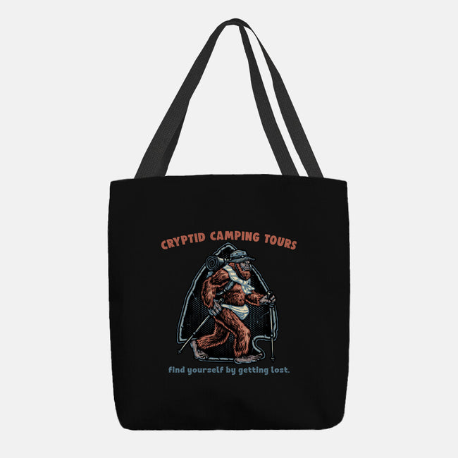 Cryptid Camping Tours-None-Basic Tote-Bag-glitchygorilla
