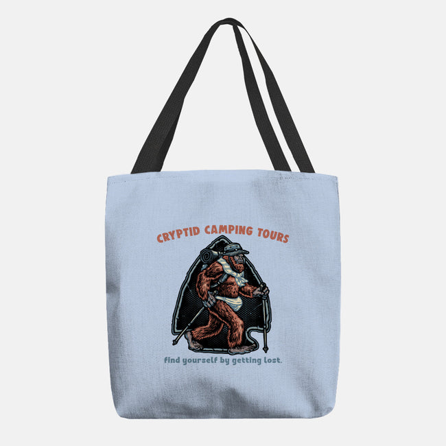 Cryptid Camping Tours-None-Basic Tote-Bag-glitchygorilla