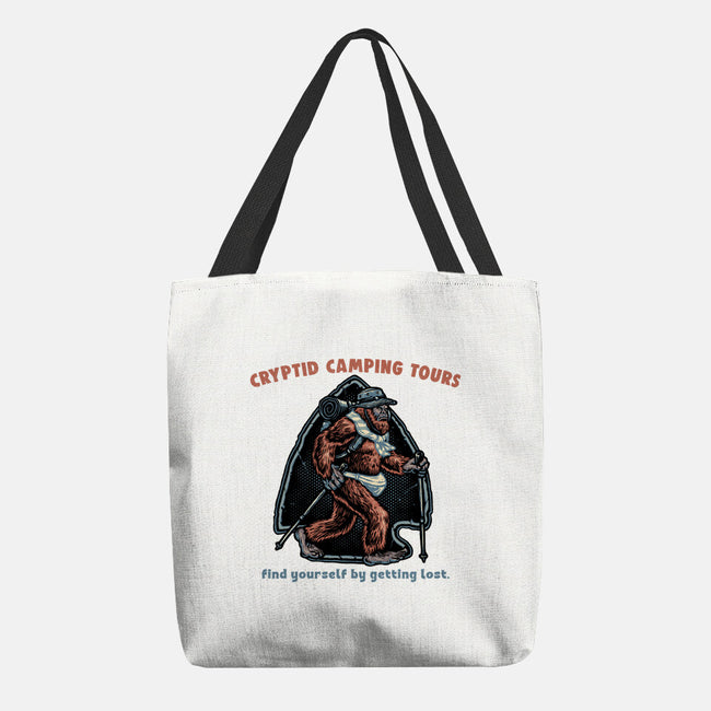 Cryptid Camping Tours-None-Basic Tote-Bag-glitchygorilla