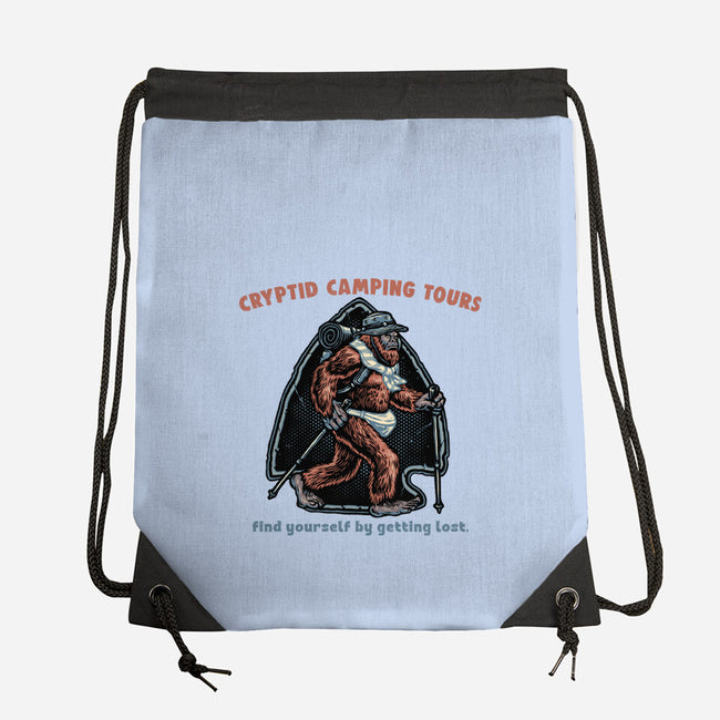 Cryptid Camping Tours-None-Drawstring-Bag-glitchygorilla
