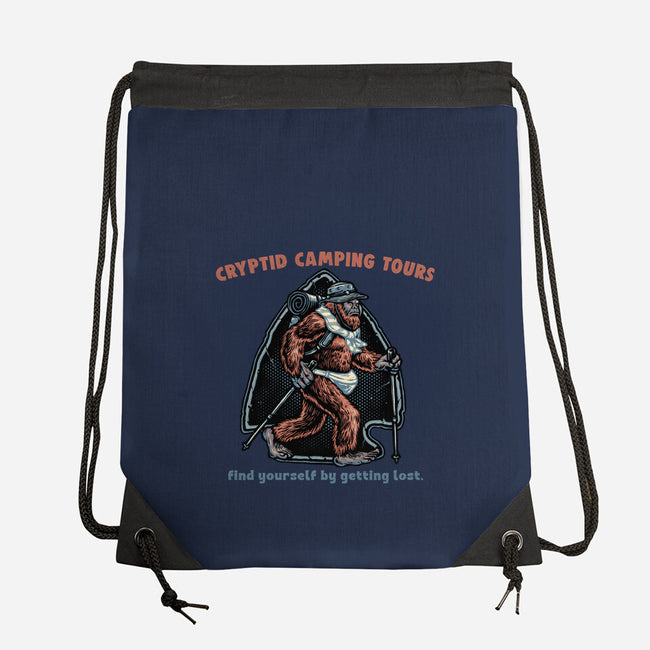 Cryptid Camping Tours-None-Drawstring-Bag-glitchygorilla