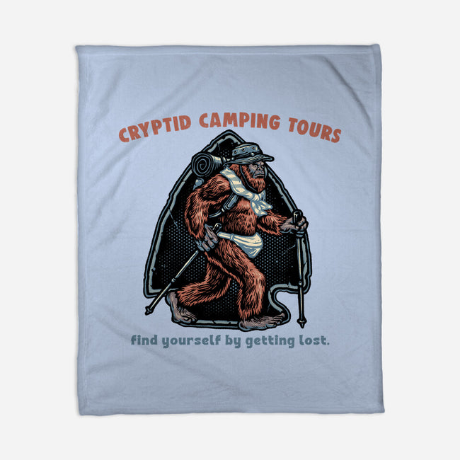 Cryptid Camping Tours-None-Fleece-Blanket-glitchygorilla