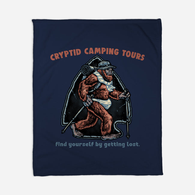 Cryptid Camping Tours-None-Fleece-Blanket-glitchygorilla