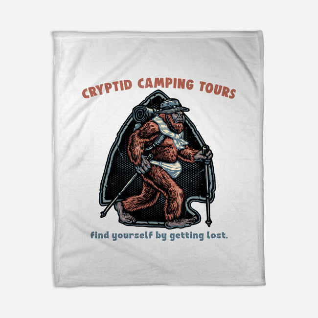 Cryptid Camping Tours-None-Fleece-Blanket-glitchygorilla