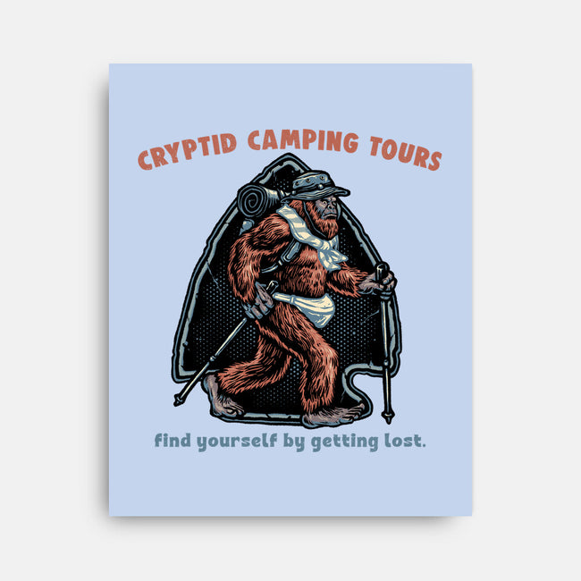 Cryptid Camping Tours-None-Stretched-Canvas-glitchygorilla