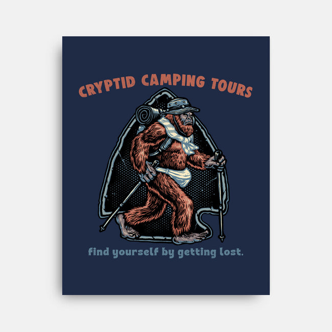 Cryptid Camping Tours-None-Stretched-Canvas-glitchygorilla