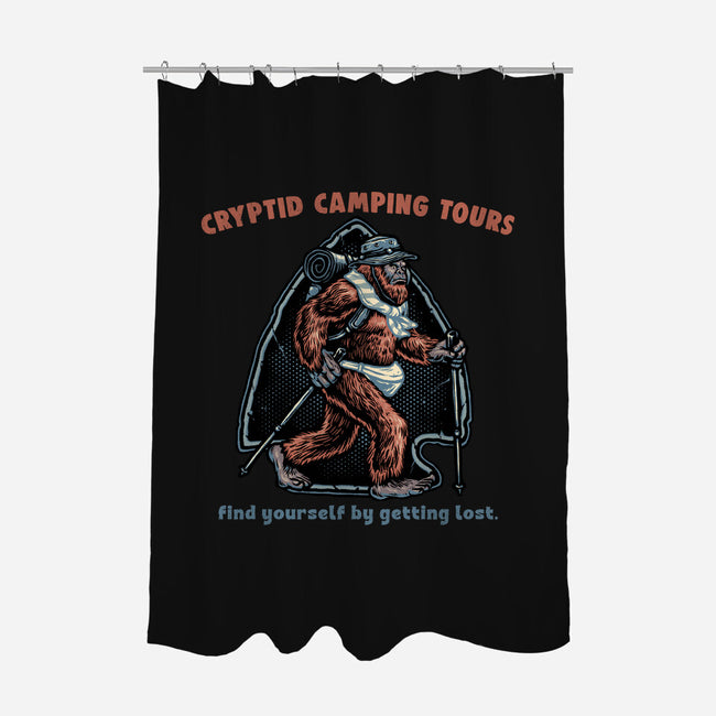 Cryptid Camping Tours-None-Polyester-Shower Curtain-glitchygorilla