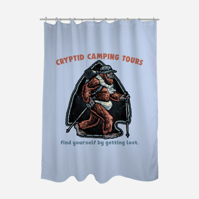 Cryptid Camping Tours-None-Polyester-Shower Curtain-glitchygorilla