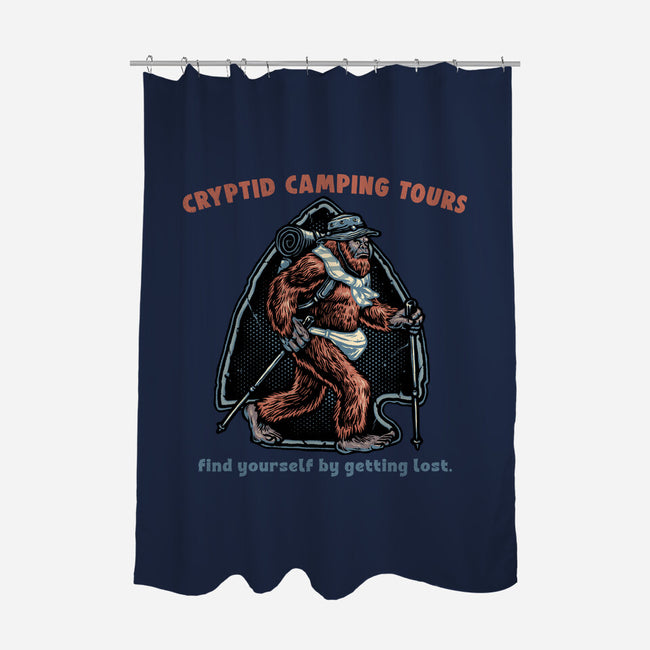 Cryptid Camping Tours-None-Polyester-Shower Curtain-glitchygorilla