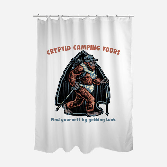 Cryptid Camping Tours-None-Polyester-Shower Curtain-glitchygorilla