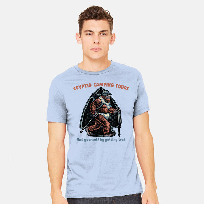 Cryptid Camping Tours-Mens-Heavyweight-Tee-glitchygorilla