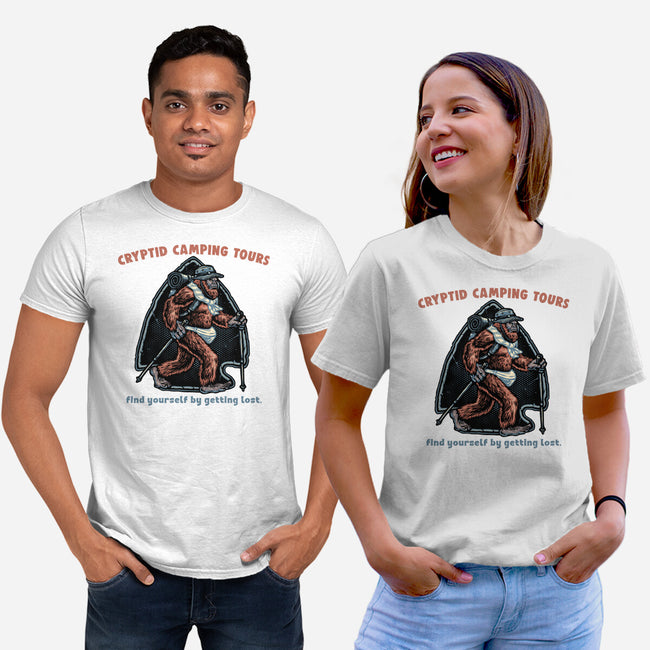 Cryptid Camping Tours-Unisex-Basic-Tee-glitchygorilla