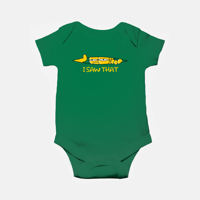 I Saw That Doh-Baby-Basic-Onesie-rocketman_art