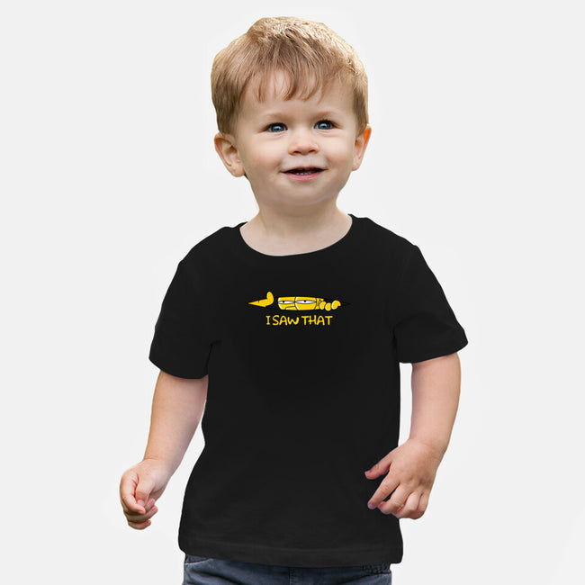 I Saw That Doh-Baby-Basic-Tee-rocketman_art