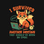 I Survived Another Meeting-Unisex-Basic-Tee-worlddominationforcats