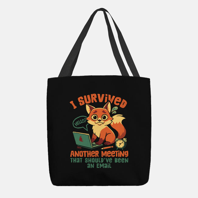 I Survived Another Meeting-None-Basic Tote-Bag-worlddominationforcats
