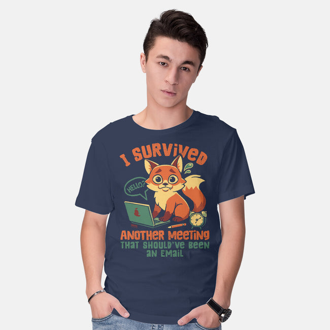 I Survived Another Meeting-Mens-Basic-Tee-worlddominationforcats