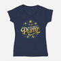 Never Forget Vintage-Womens-V-Neck-Tee-DrMonekers