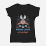 Rolling Cutter Academy-Womens-V-Neck-Tee-LAGELANTEE