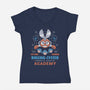 Rolling Cutter Academy-Womens-V-Neck-Tee-LAGELANTEE
