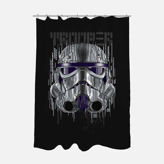 GLITCHTROOPER-None-Polyester-Shower Curtain-silentOp