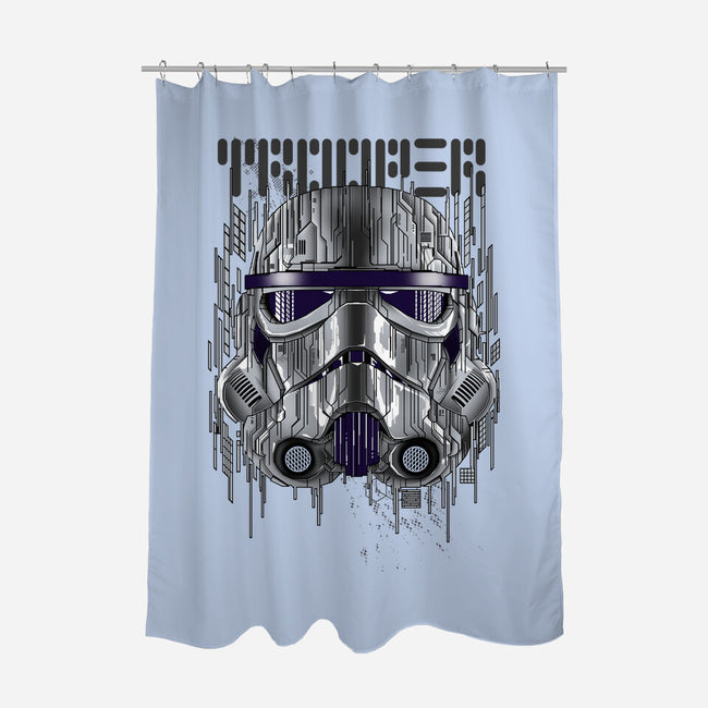 GLITCHTROOPER-None-Polyester-Shower Curtain-silentOp