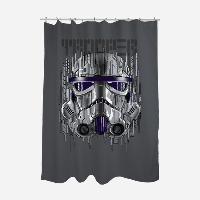 GLITCHTROOPER-None-Polyester-Shower Curtain-silentOp