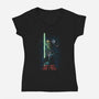 The Power Of The Force-Womens-V-Neck-Tee-zascanauta