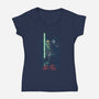 The Power Of The Force-Womens-V-Neck-Tee-zascanauta
