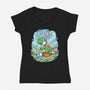 Yoshi Meadow-Womens-V-Neck-Tee-Millersshoryotombo