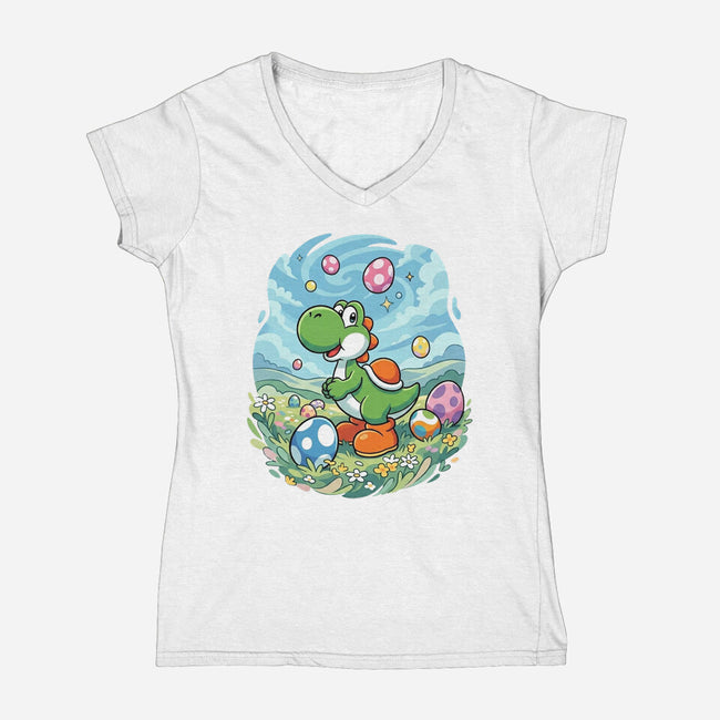 Yoshi Meadow-Womens-V-Neck-Tee-Millersshoryotombo