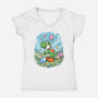 Yoshi Meadow-Womens-V-Neck-Tee-Millersshoryotombo