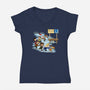 Get On Your Feet-Womens-V-Neck-Tee-DrawnByBryan