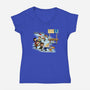 Get On Your Feet-Womens-V-Neck-Tee-DrawnByBryan