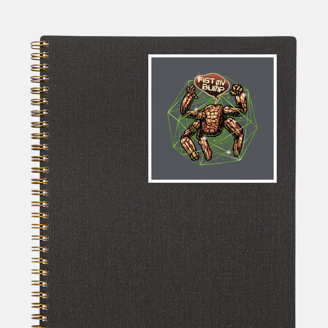 Fist My Bump Time-None-Glossy-Sticker-glitchygorilla