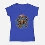 Fist My Bump Time-Womens-V-Neck-Tee-glitchygorilla