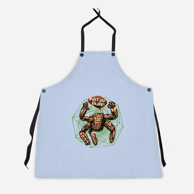 Fist My Bump Time-Unisex-Kitchen-Apron-glitchygorilla