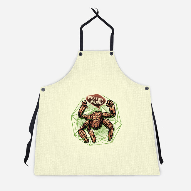 Fist My Bump Time-Unisex-Kitchen-Apron-glitchygorilla