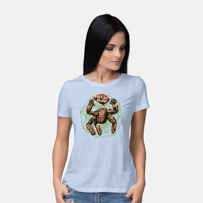 Fist My Bump Time-Womens-Basic-Tee-glitchygorilla